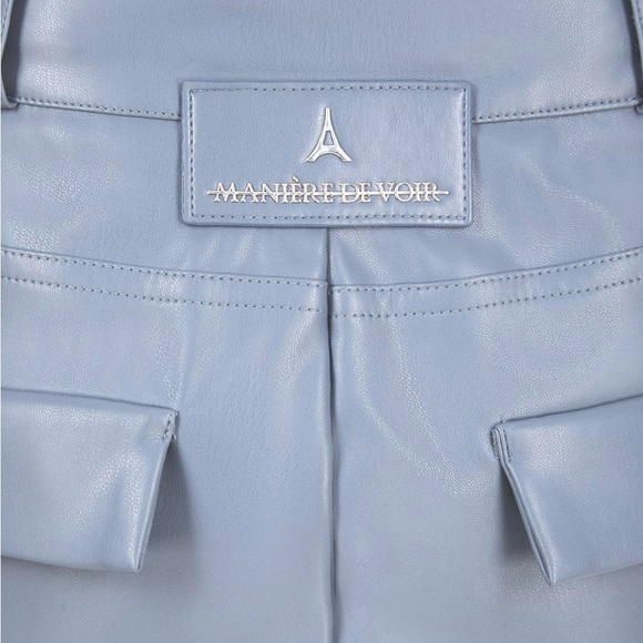 VEGAN LEATHER MULTI CARGO POCKET TROUSERS - STEEL BLUE 🩵
Size 4 uk - Picture 4 of 4